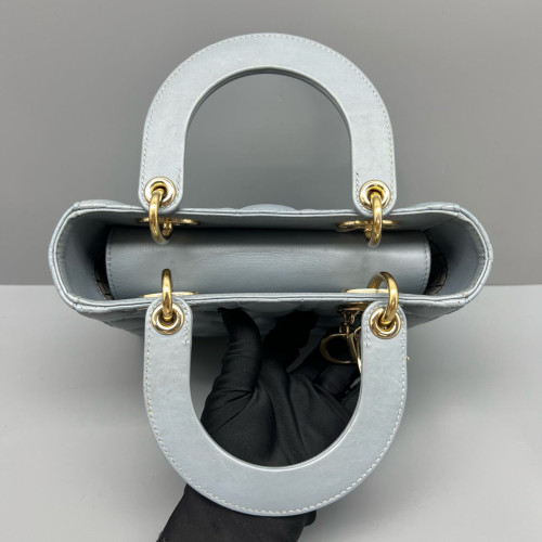 Dior Small Lady Dior Lambskin Dusty Blue