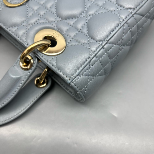 Dior Small Lady Dior Lambskin Dusty Blue