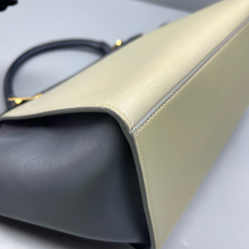 Celine Small Trapeze Calfskin Black Beige Celine Small Trapeze Calfskin Black Beige