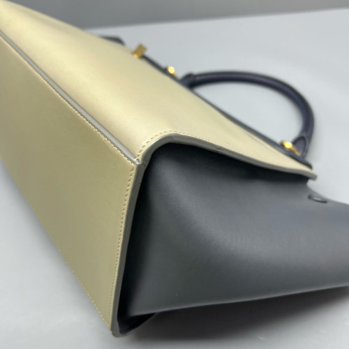 Celine Small Trapeze Calfskin Black Beige Celine Small Trapeze Calfskin Black Beige