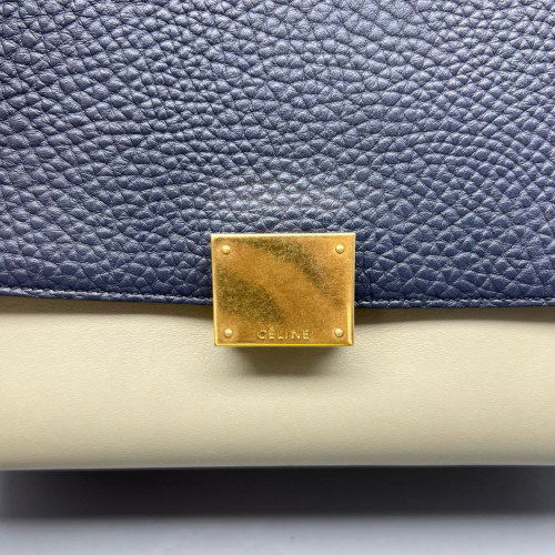 Celine Small Trapeze Calfskin Black Beige Celine Small Trapeze Calfskin Black Beige