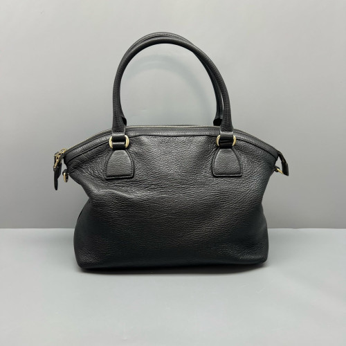 Gucci Top Handle Charms Dome Dollar Calfskin Black
