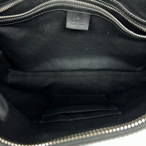 Gucci Web Shoulder Bag GG Supreme Monogram Black