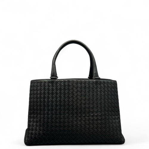 Bottega Veneta Handbag Calfskin Intrecciato Black