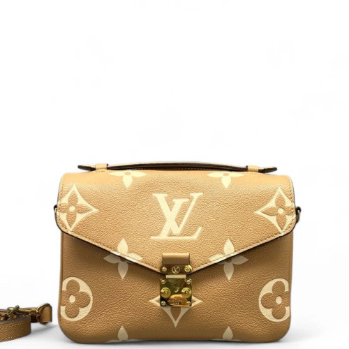 Louis Vuitton Pochette Metis Monogram Empreinte Giant Natural Tan Louis Vuitton Pochette Metis Monogram Empreinte Giant Natural Tan