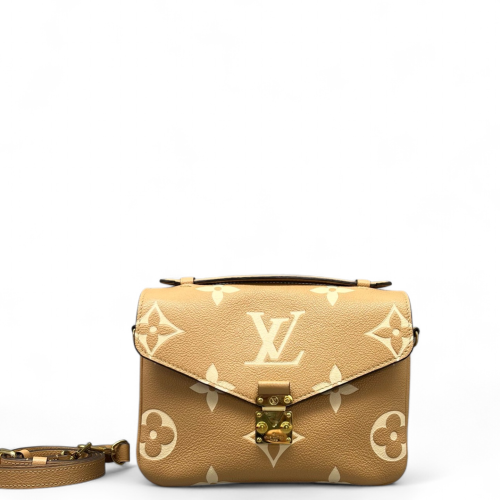 Louis Vuitton Pochette Metis Monogram Empreinte Giant Natural Tan Louis Vuitton Pochette Metis Monogram Empreinte Giant Natural Tan