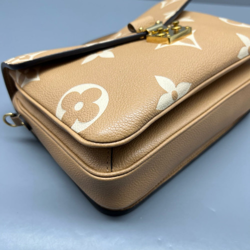 Louis Vuitton Pochette Metis Monogram Empreinte Giant Natural Tan Louis Vuitton Pochette Metis Monogram Empreinte Giant Natural Tan