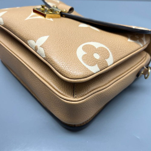Louis Vuitton Pochette Metis Monogram Empreinte Giant Natural Tan Louis Vuitton Pochette Metis Monogram Empreinte Giant Natural Tan