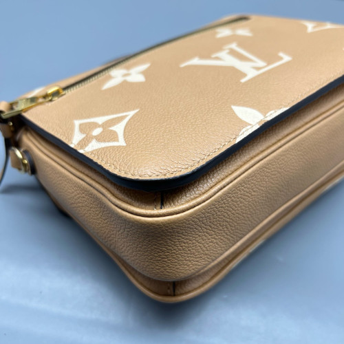 Louis Vuitton Pochette Metis Monogram Empreinte Giant Natural Tan Louis Vuitton Pochette Metis Monogram Empreinte Giant Natural Tan