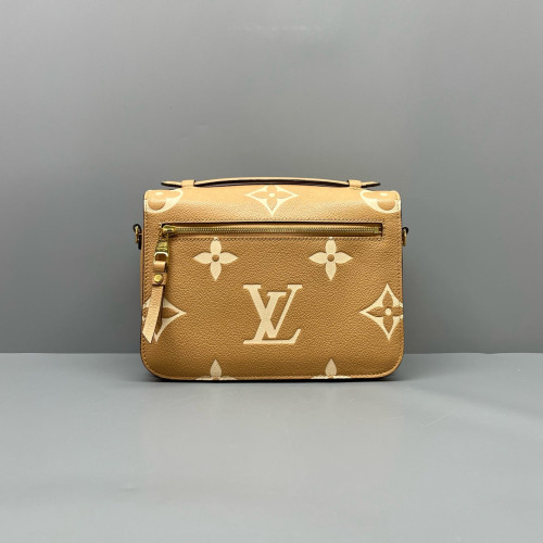Louis Vuitton Pochette Metis Monogram Empreinte Giant Natural Tan Louis Vuitton Pochette Metis Monogram Empreinte Giant Natural Tan