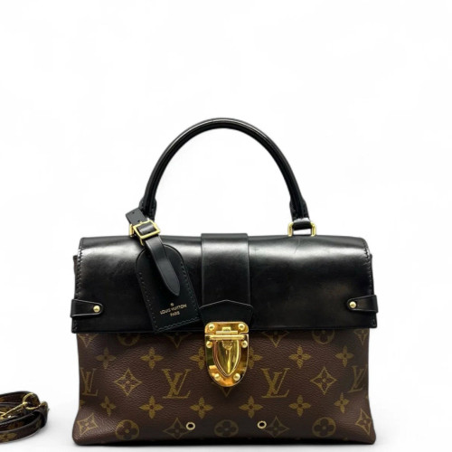 Louis Vuitton One Handle Flap MM Monogram Brown Black