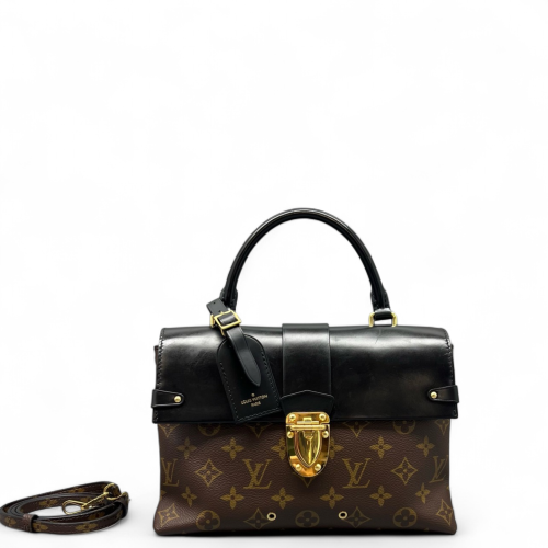 Louis Vuitton One Handle Flap MM Monogram Brown Black