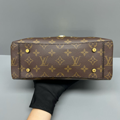 Louis Vuitton One Handle Flap MM Monogram Brown Black