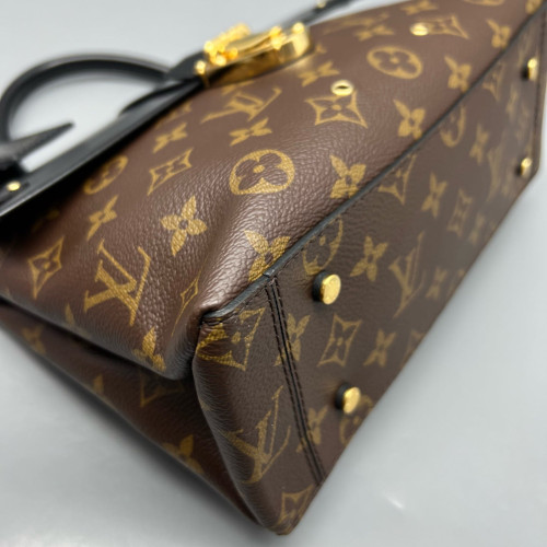 Louis Vuitton One Handle Flap MM Monogram Brown Black