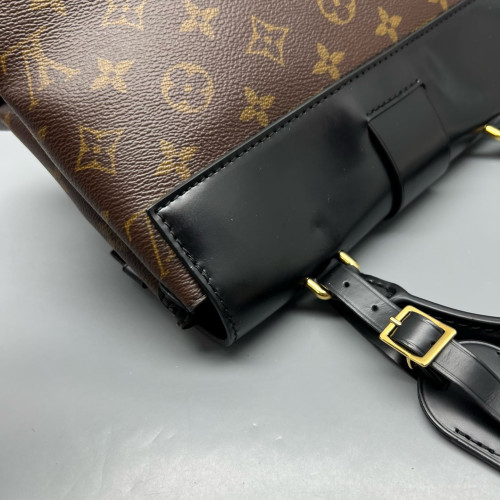 Louis Vuitton One Handle Flap MM Monogram Brown Black
