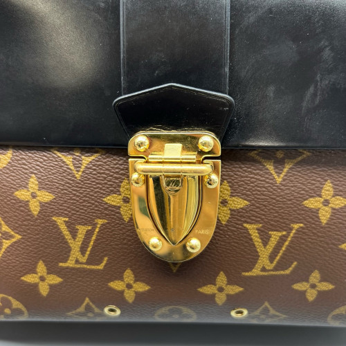 Louis Vuitton One Handle Flap MM Monogram Brown Black