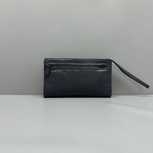 Bottega Veneta Clutch Calfskin Intrecciato Navy Blue