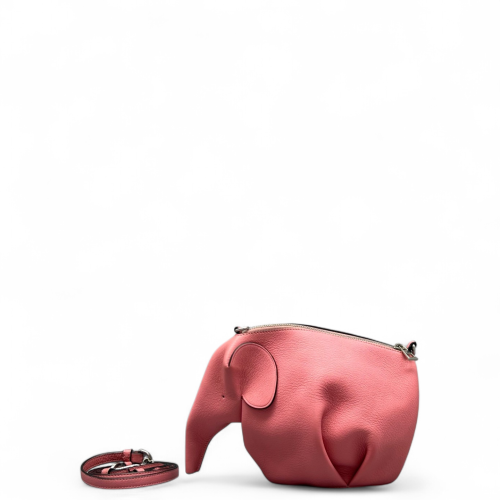 Loewe Elephant Shoulder Bag Calfskin Pink