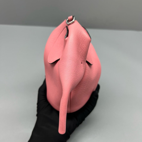 Loewe Elephant Shoulder Bag Calfskin Pink