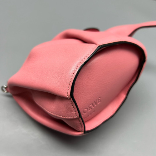 Loewe Elephant Shoulder Bag Calfskin Pink