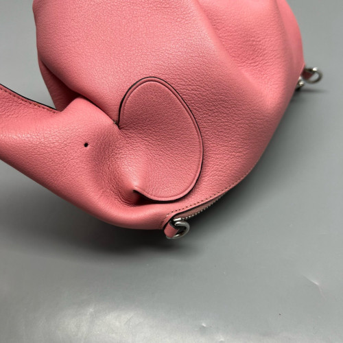 Loewe Elephant Shoulder Bag Calfskin Pink