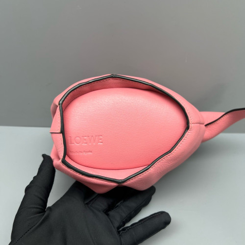 Loewe Elephant Shoulder Bag Calfskin Pink