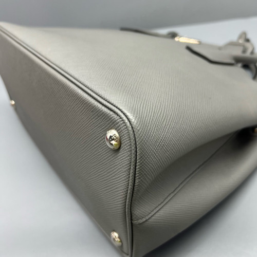 Prada Medium Double Bag Saffiano Calfskin Grey