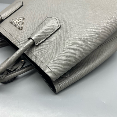 Prada Medium Double Bag Saffiano Calfskin Grey