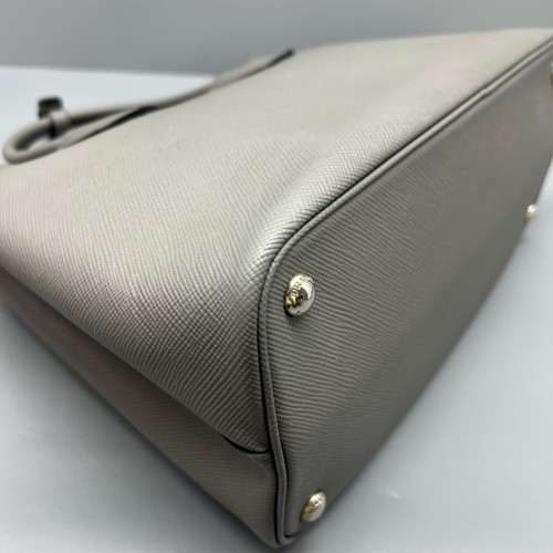 Prada Medium Double Bag Saffiano Calfskin Grey