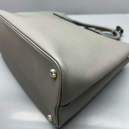 Prada Medium Double Bag Saffiano Calfskin Grey