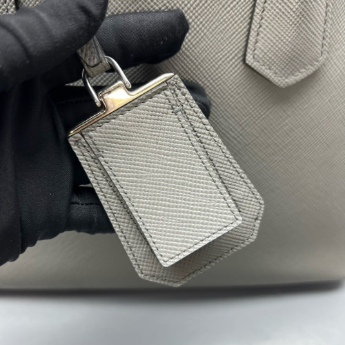 Prada Medium Double Bag Saffiano Calfskin Grey