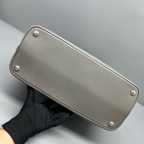 Prada Medium Double Bag Saffiano Calfskin Grey