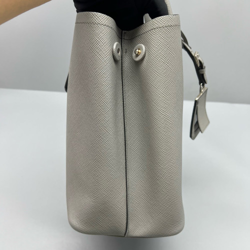 Prada Medium Double Bag Saffiano Calfskin Grey
