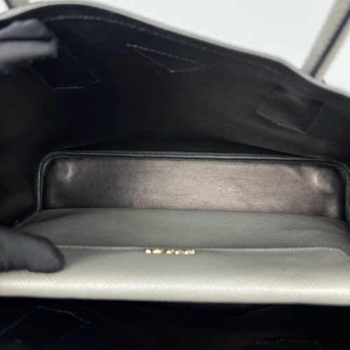Prada Medium Double Bag Saffiano Calfskin Grey