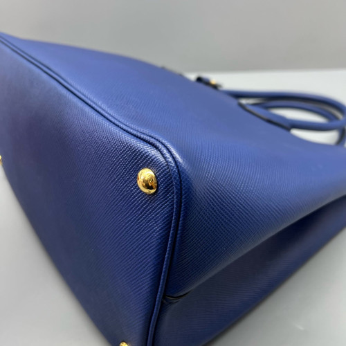 Prada Large Double Bag Saffiano Calfskin Royal Blue