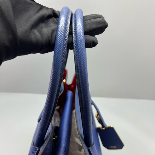 Prada Large Double Bag Saffiano Calfskin Royal Blue