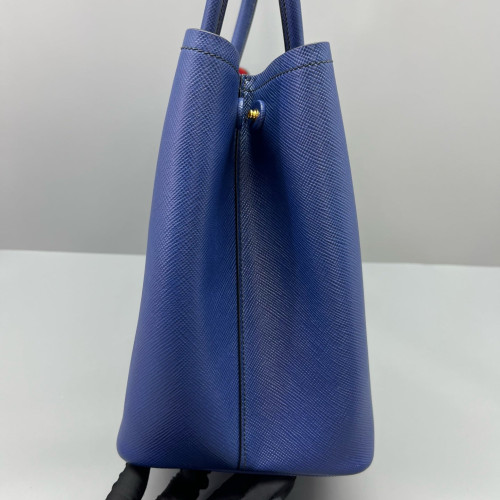 Prada Large Double Bag Saffiano Calfskin Royal Blue