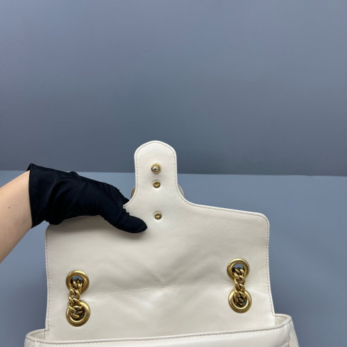 Gucci Chevron Small GG Marmont Calfskin Pale Gold