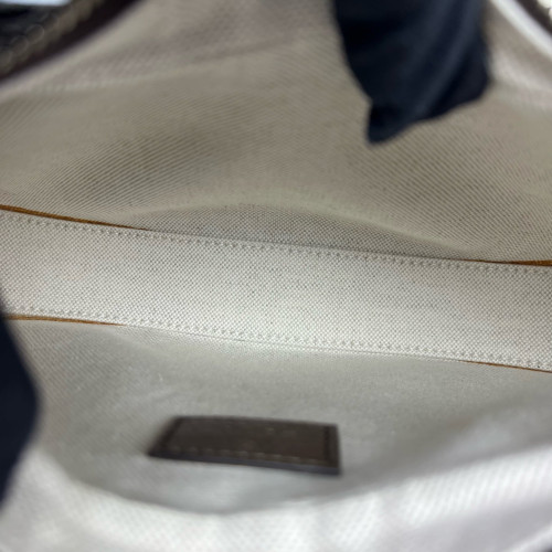 Gucci Web Shoulder Bag GG Supreme Monogram Beige Ebony