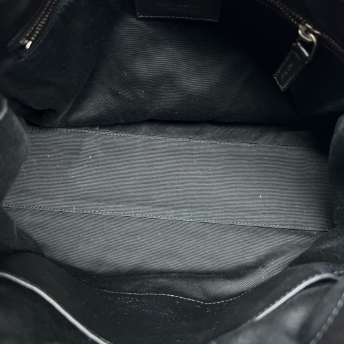 Yves Saint Laurent Medium Niki Shopping Tote Pull Up Leather Black