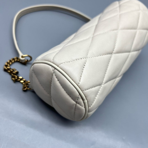 Yves Saint Laurent Sade Mini Tube Calfskin White