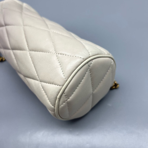 Yves Saint Laurent Sade Mini Tube Calfskin White