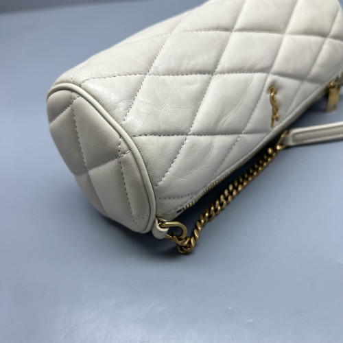 Yves Saint Laurent Sade Mini Tube Calfskin White