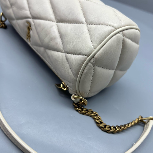 Yves Saint Laurent Sade Mini Tube Calfskin White