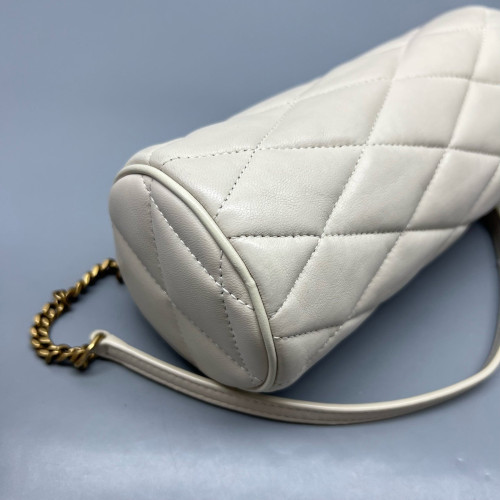 Yves Saint Laurent Sade Mini Tube Calfskin White