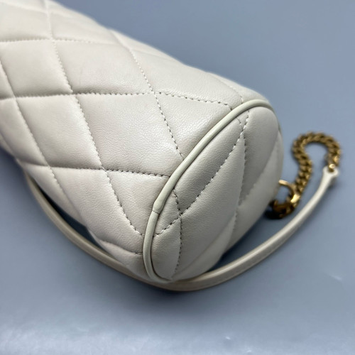 Yves Saint Laurent Sade Mini Tube Calfskin White