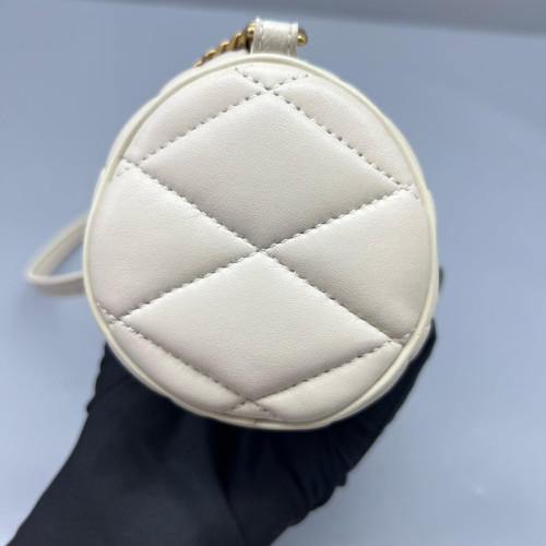 Yves Saint Laurent Sade Mini Tube Calfskin White