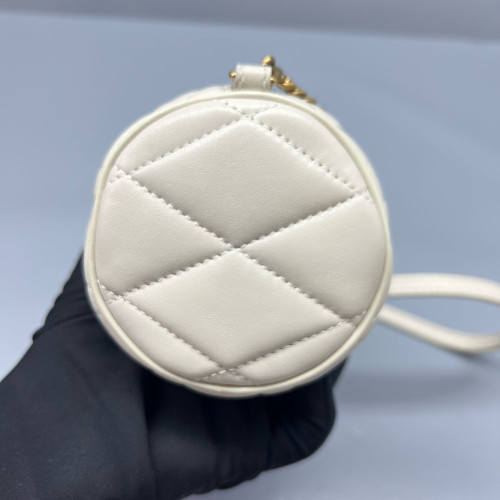 Yves Saint Laurent Sade Mini Tube Calfskin White