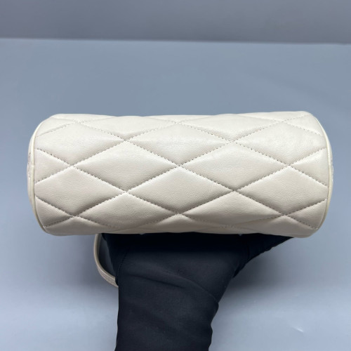 Yves Saint Laurent Sade Mini Tube Calfskin White