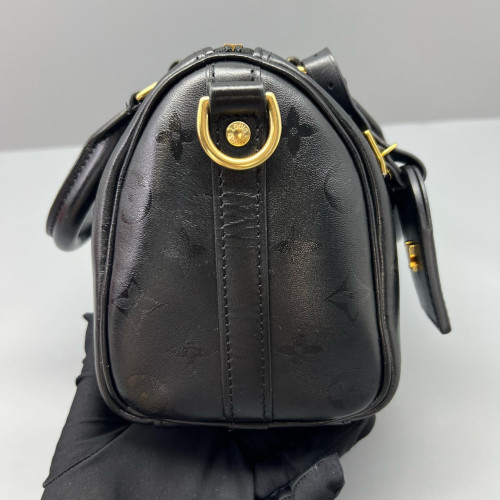 Louis Vuitton Nano Speedy Bandouliere Monogram Empreinte Black